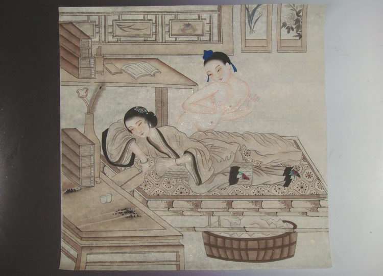 750px x 541px - Details about Chinse cuture Qing dynasty style person! Hand painted  Pornography Drawing!